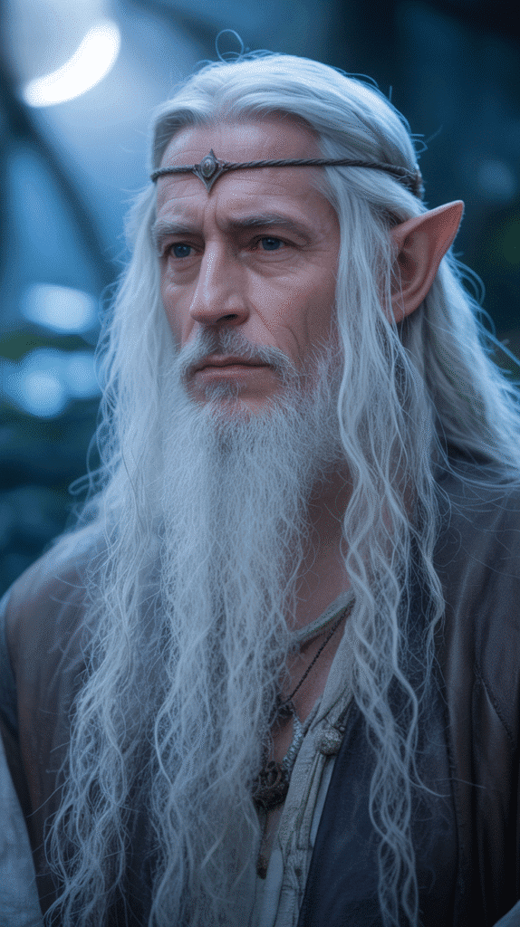 26 Cool Elf Hairstyles for Male Elves Inspired by Fantasy Worlds 4 The Silvered Elder's Cascade