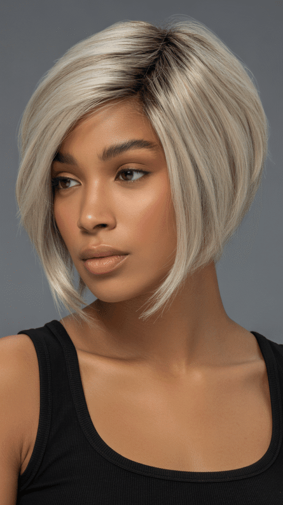 30 Gorgeous Blonde Wig Hairstyles for Black Women You Need to Try 19 Ash Blonde Asymmetrical Bob