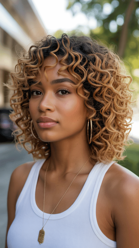 25 Chic Blonde Weave Hairstyles for Black Women This Season 21 Blonde Balayage on Curly Weave