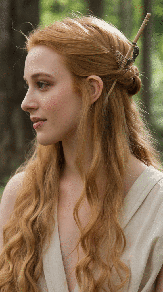 25 Step-by-Step Elf Hairstyle Tutorials Anyone Can Try 5  Half-Up Elven Knot