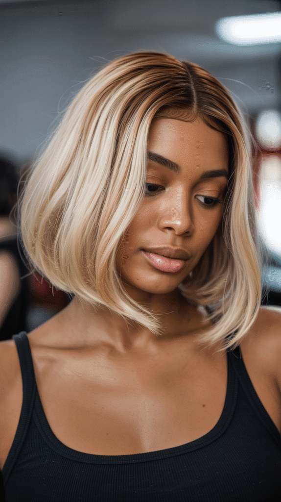 30 Fabulous Blonde Bob Hairstyles for Black Women You'll Love 17 Blonde Bob with Highlights and Lowlights