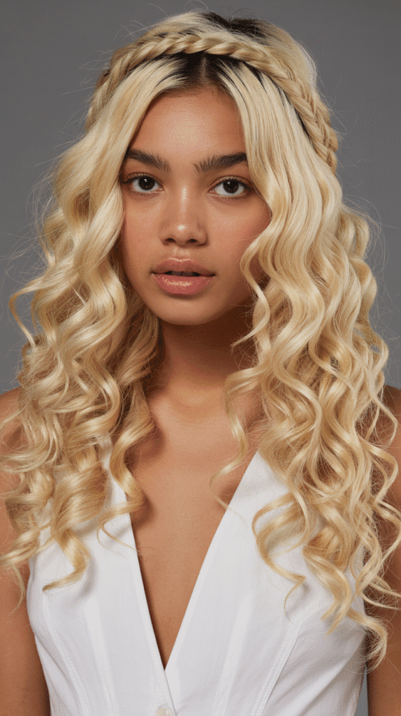 30 Curly Blonde Hairstyles for Black Women That Bring Volume & Bounce 27 Blonde Curly Halo Braid
