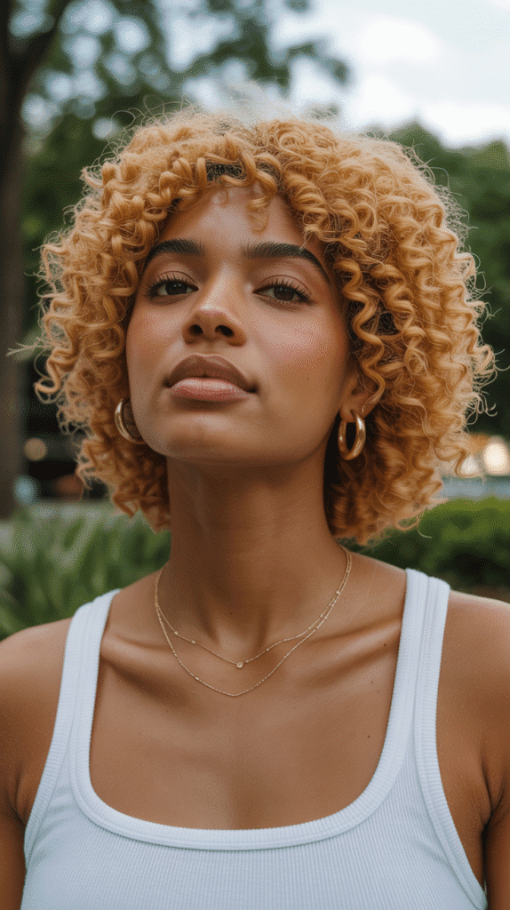 25 Blonde Crimped Hairstyles for Black Women That Stand Out 5 Blonde Crimped Lob (Long Bob)