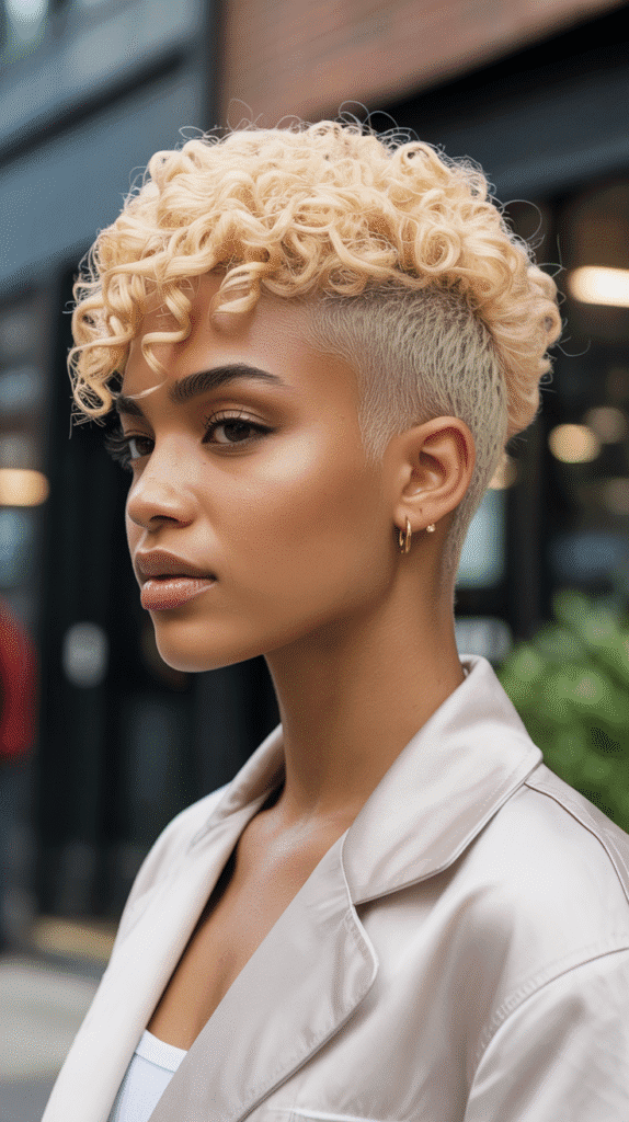 30 Curly Blonde Hairstyles for Black Women That Bring Volume & Bounce 30 Creamy Blonde Curly Tapered Cut
