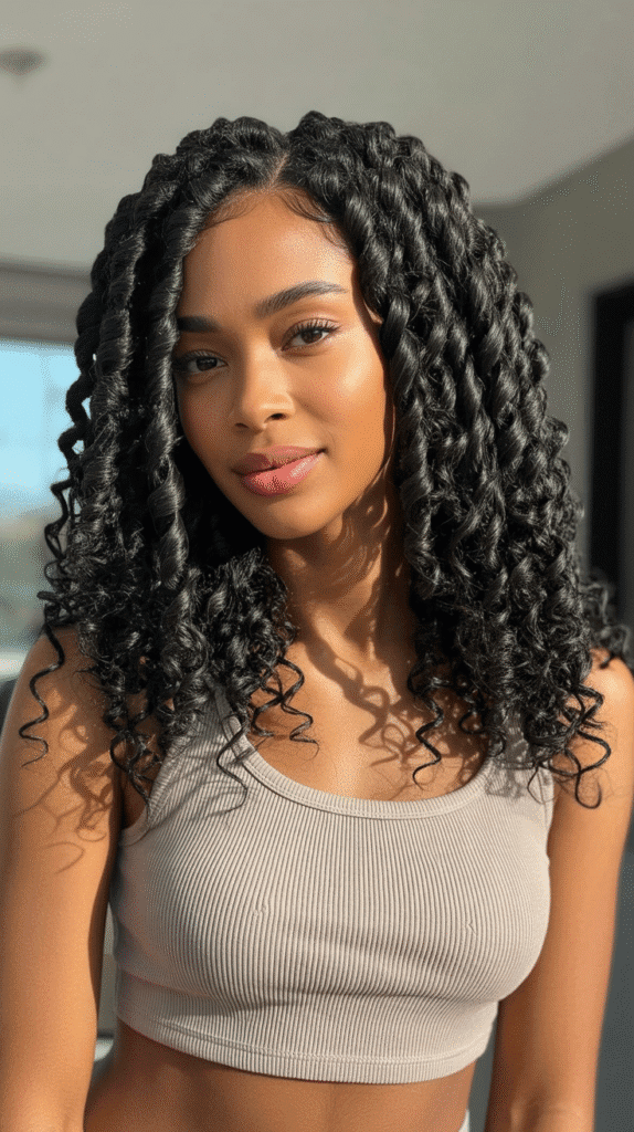 25 Simple Braided Hairstyles for Black Women 14 Crochet Braids