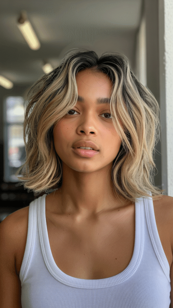 27 Short Blonde Hairstyles for Black Women That Are Totally Trendy 17 Dirty Blonde Textured Lob