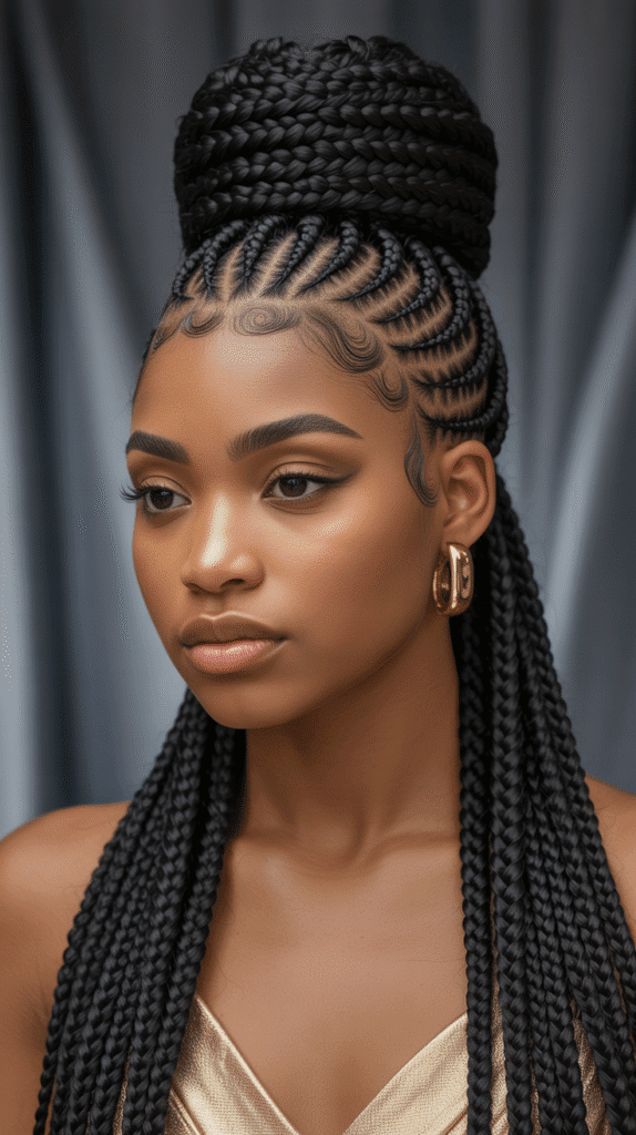 25 Simple Braided Hairstyles for Black Women 9 Ghana Braids