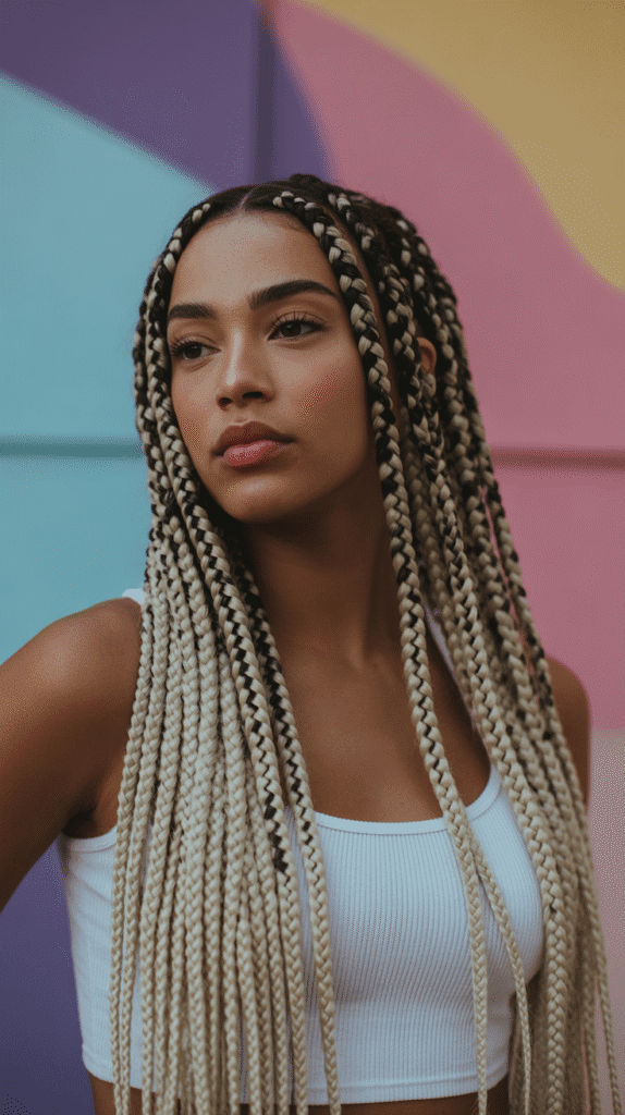 25 Simple Braided Hairstyles for Black Women 10 Jumbo BraidsJumbo Braids