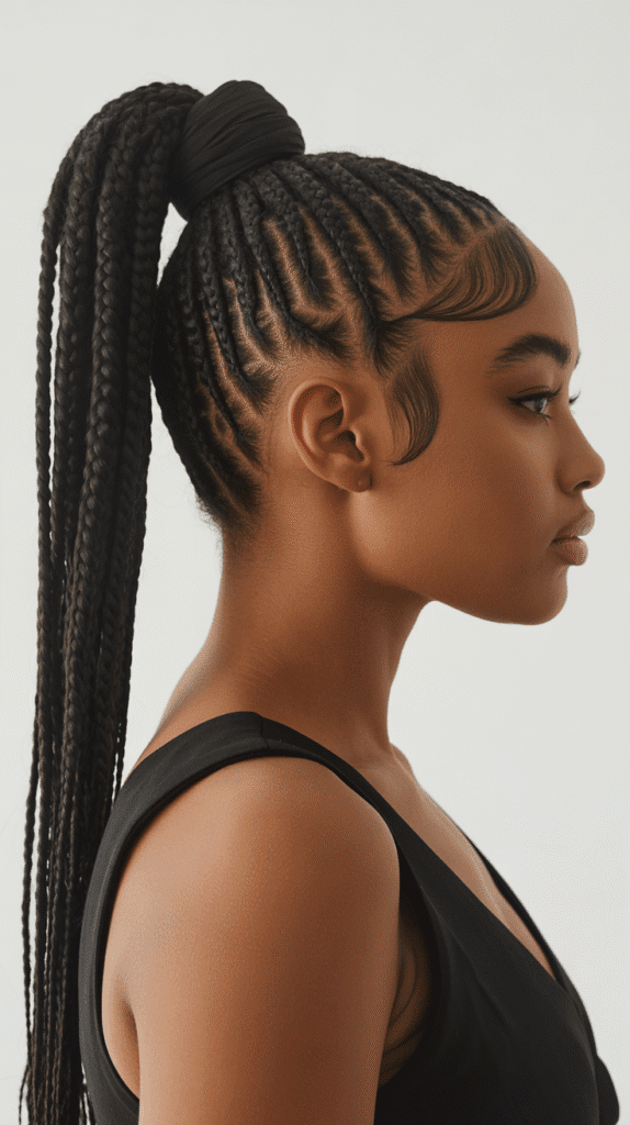 25 Simple Braided Hairstyles for Black Women 21 Braided Ponytail