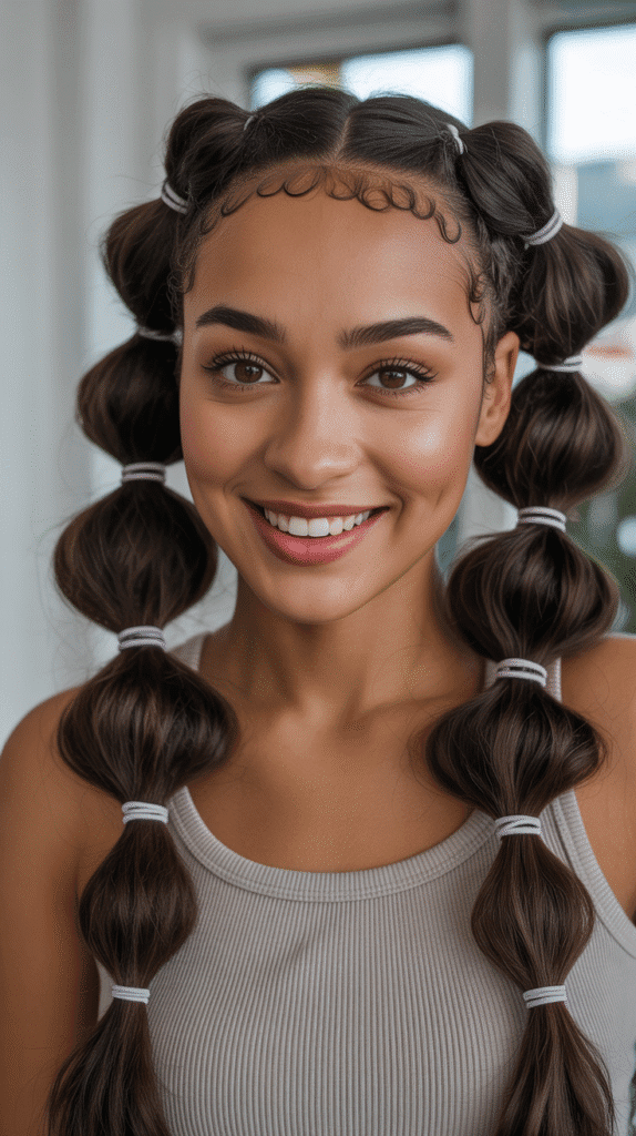 25 Simple Braided Hairstyles for Black Women 20 Bubble Braids