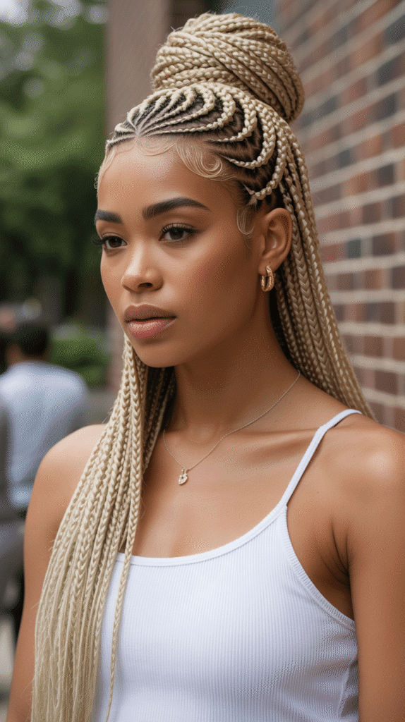 30 Gorgeous Blonde Wig Hairstyles for Black Women You Need to Try 25 Blonde Cornrow Updo
