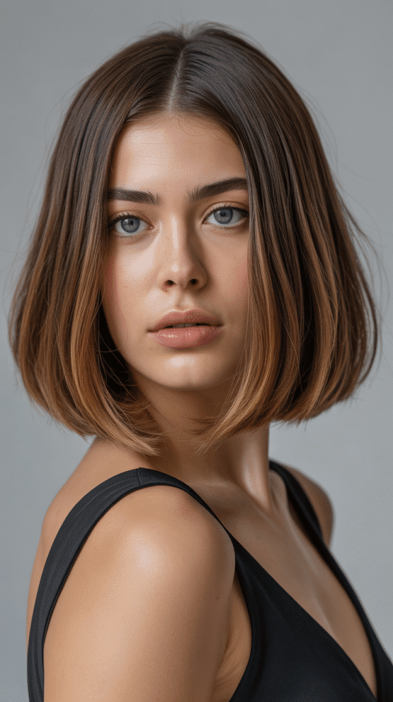  Blunt Cut with Subtle Layers