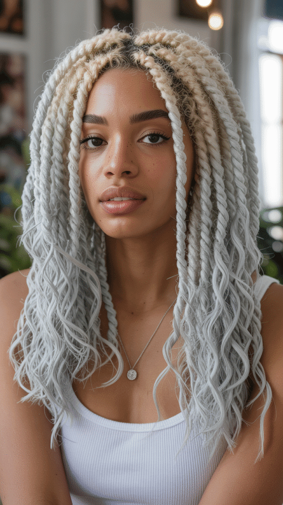25 Chic Blonde Weave Hairstyles for Black Women This Season 23 Ash Blonde Passion Twists