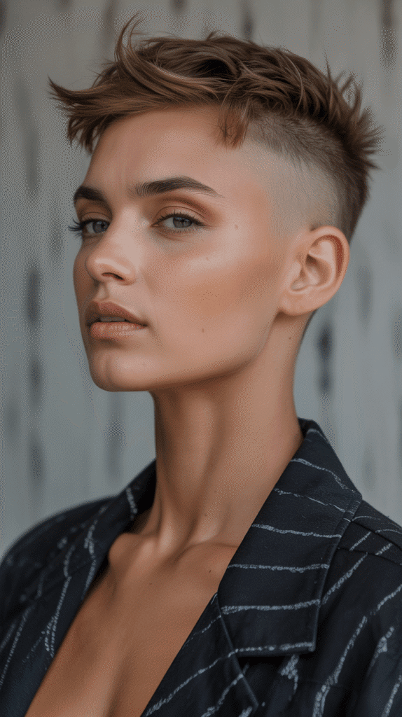 30 Trendy 90s Short Hairstyles to Try 25 The Buzz Cut with Length on Top