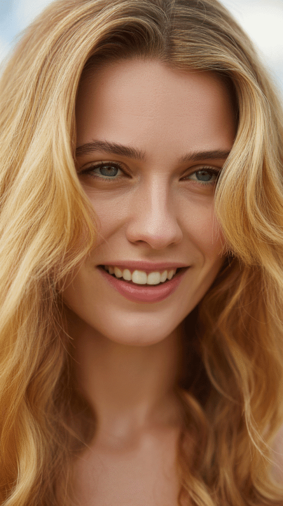 28 Best Hair Colors for Pale Skin and Green Eyes to Brighten Your Style 8  Golden Blonde – Radiant Warmth