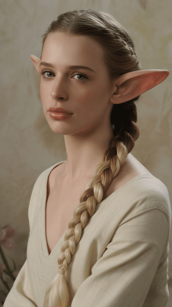 28 Easy Elf Hairstyles You Can Create in Minutes 20  Simple Three-Strand Back Braid