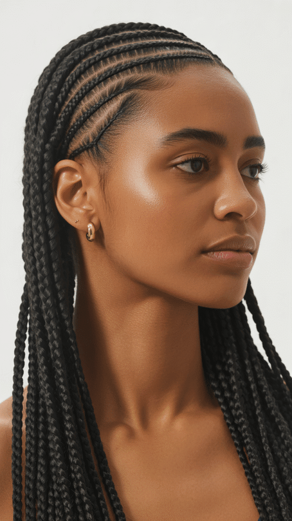 30 Easy Braided Hairstyles for Black Women 23 Small Cornrows