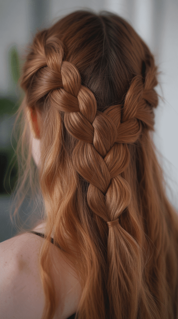 26 Stunning Whimsical Half-Up Hairstyles Perfect for Everyday Magic 12 Infinity Braid Half-Up