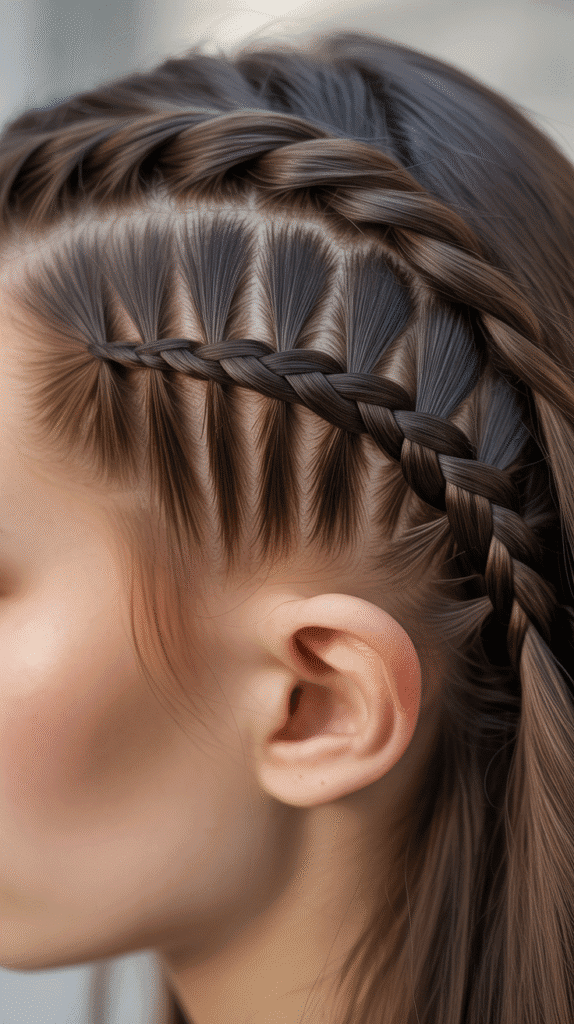 30 Elegant Elf Hairstyles for Long Hair Straight Out of a Fairytale 14 Ladder Braid Accent