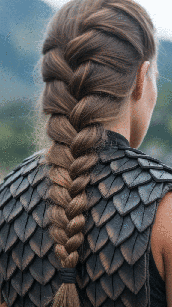 30 Elegant Elf Hairstyles for Long Hair Straight Out of a Fairytale 22 Dragon Scale Braid