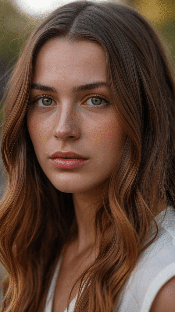 26 Flattering Hair Colors for Pale Skin with Green Eyes That Turn Heads 18 Copper Brown: Warm Dimensional Richness
