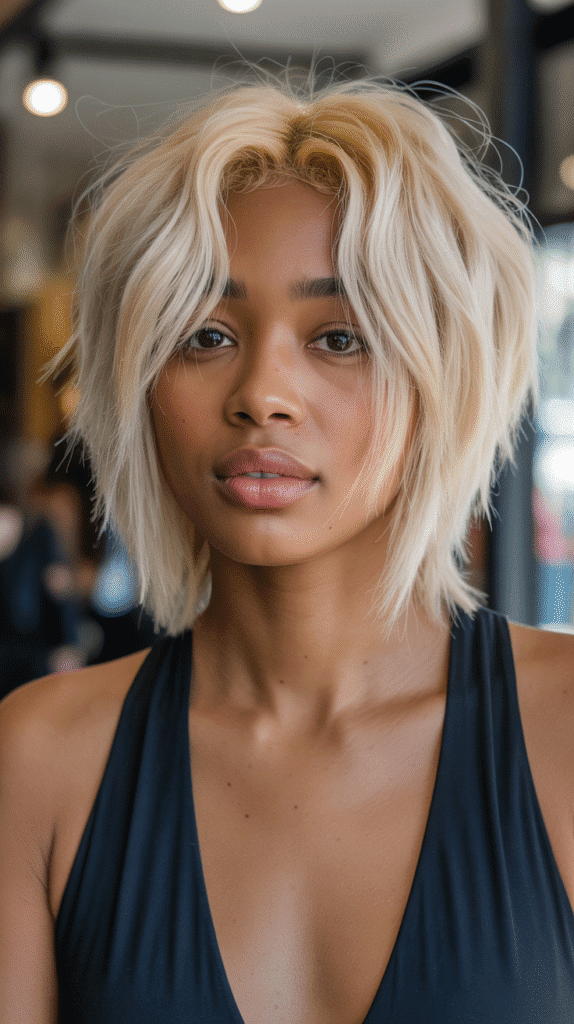 30 Fabulous Blonde Bob Hairstyles for Black Women You'll Love 25 Blonde Bob with Razored Ends