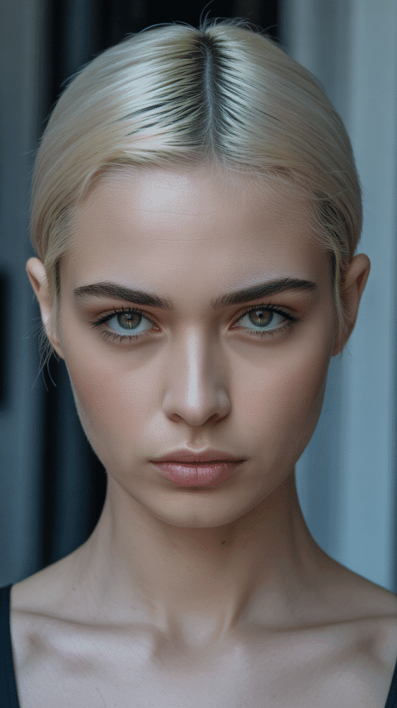 26 Flattering Hair Colors for Pale Skin with Green Eyes That Turn Heads 19 Icy Blonde: Cool Platinum Variant