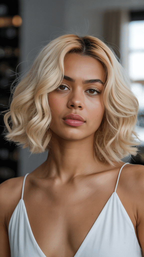 30 Fabulous Blonde Bob Hairstyles for Black Women You'll Love 15 Blonde Bob with Loose Waves