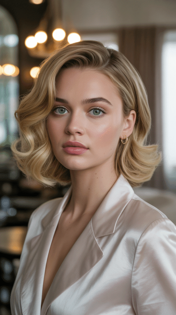 27 Best Hair Colors for Blonde Hair and Green Eyes That Make You Shine 6  Champagne Blonde