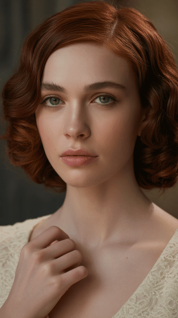 26 Flattering Hair Colors for Pale Skin with Green Eyes That Turn Heads 23  Mahogany Red: Deep Red with Brown Richness