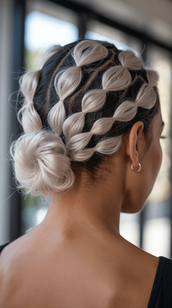 27 Classic Blonde Updo Hairstyles for Black Women for Every Occasion 2 Twisted Blonde Chignon