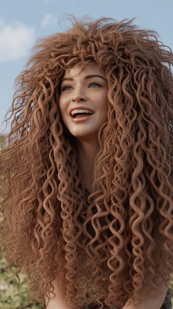 30 Enchanting Elf Hairstyle Drawings to Spark Your Fantasy Inspiration 26 Wild Curly Voluminous Styles