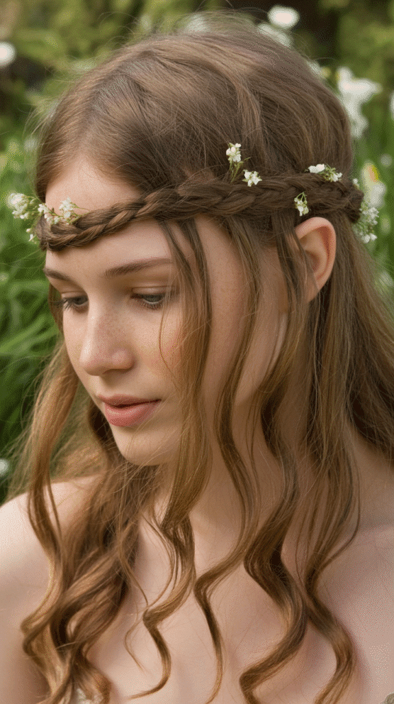 25 Step-by-Step Elf Hairstyle Tutorials Anyone Can Try 7  Wrapped Headband Braid