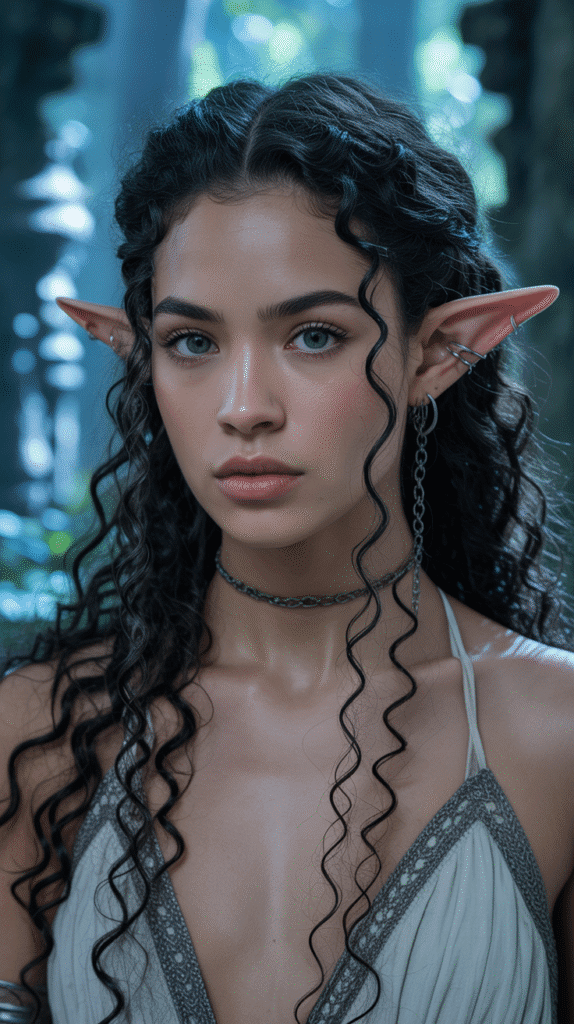27 Gorgeous Elf Hairstyles for Curly Hair Full of Fantasy Charm 6 Elven Ear Braids with Central Volume