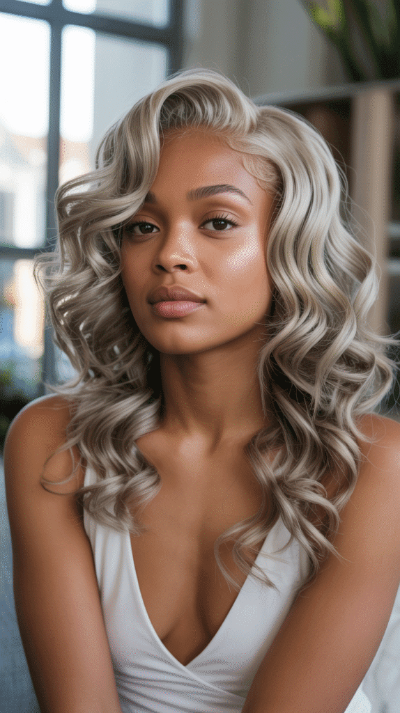 25 Chic Blonde Weave Hairstyles for Black Women This Season 5 Ash Blonde Loose Curls