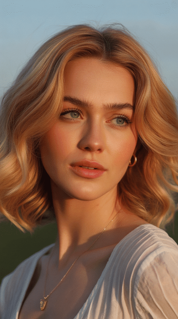 26 Flattering Hair Colors for Pale Skin with Green Eyes That Turn Heads 24 Butterscotch Blonde: Rich Golden-Blonde Warmth