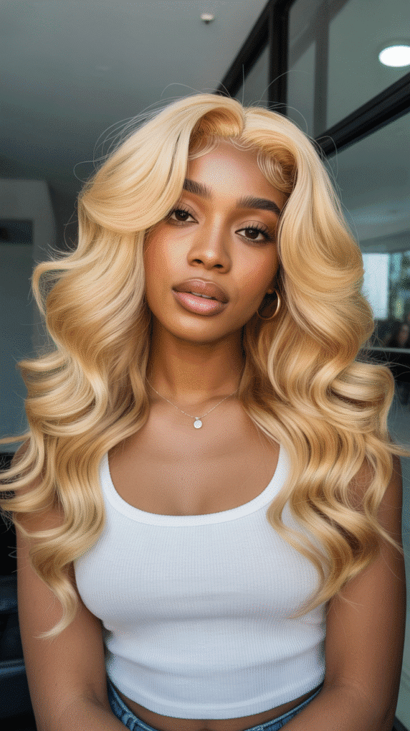 30 Gorgeous Blonde Wig Hairstyles for Black Women You Need to Try 9 Golden Blonde Deep Wave