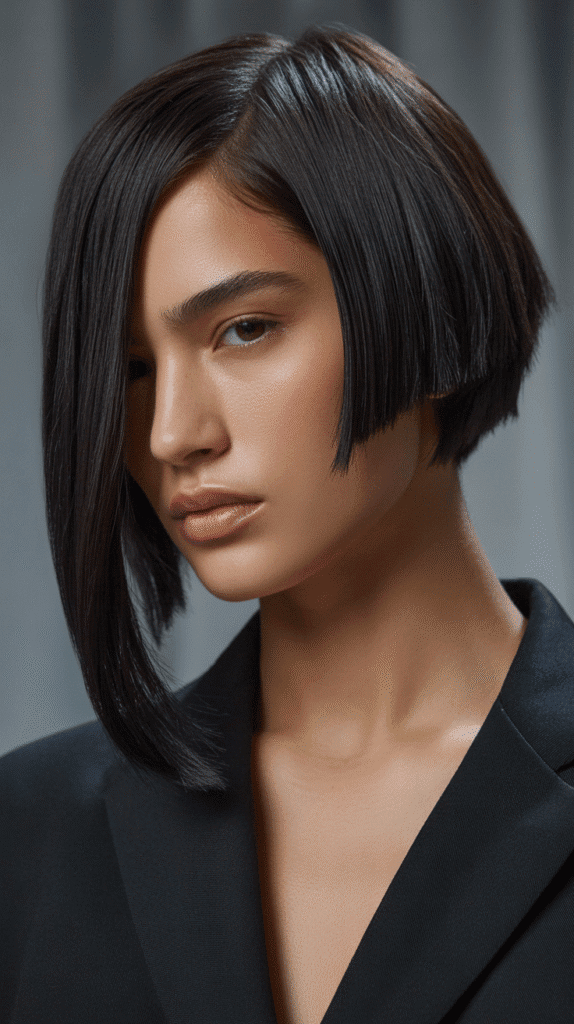 30 Trendy 90s Short Hairstyles to Try 4 The Sleek Asymmetrical Bob