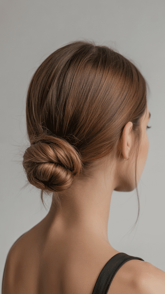 27 Elegant Whimsical Updo Hairstyles to Elevate Your Look 21 Knotted Low Bun