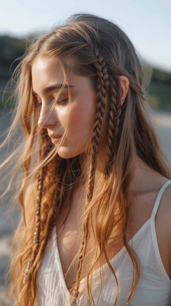 28 Enchanting Whimsical Hairstyles for Long Hair Perfect for Any Occasion 7  Bohemian Goddess Braids