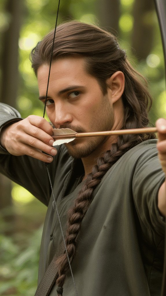 26 Cool Elf Hairstyles for Male Elves Inspired by Fantasy Worlds 7 The Archer's Practical Plait