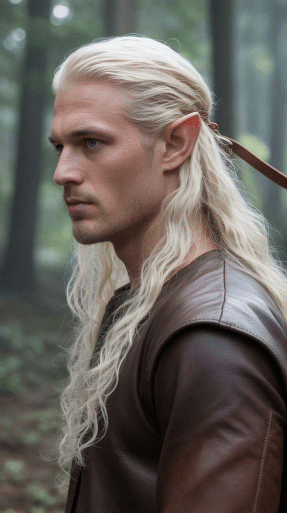 26 Cool Elf Hairstyles for Male Elves Inspired by Fantasy Worlds 1 The Classic Woodland Ranger Flow