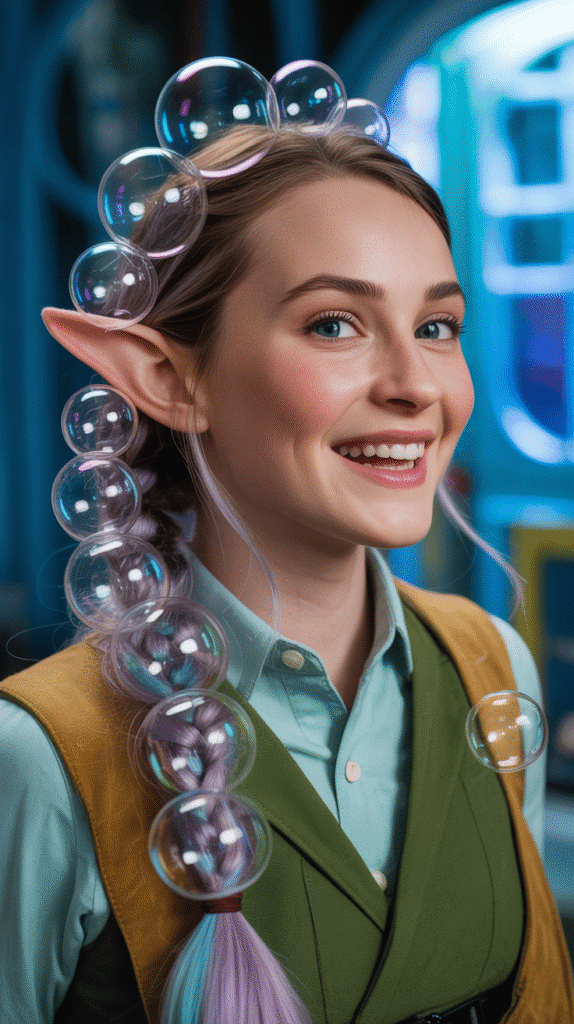 28 Easy Elf Hairstyles You Can Create in Minutes 18 Bubble Braid Ponytail
