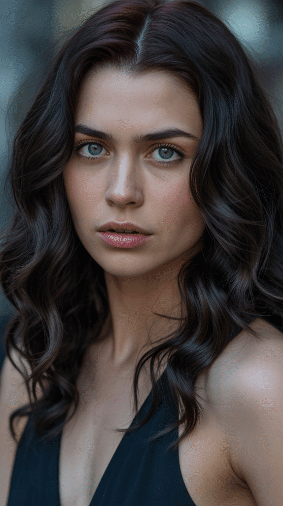 25 Stunning Hair Colors for Blue-Green Eyes That Enhance Your Look 21 Black Cherry
