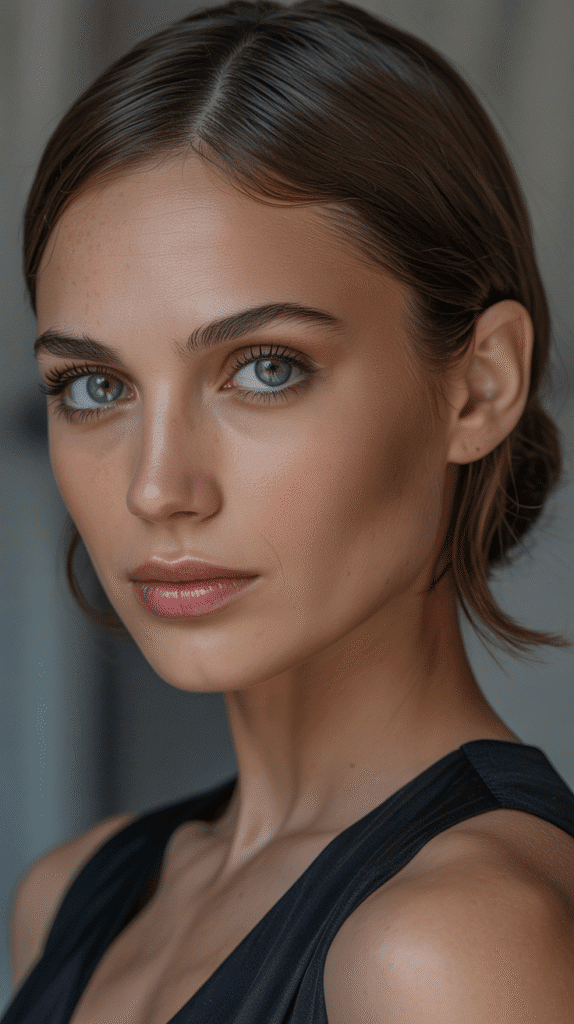 25 Stunning Hair Colors for Blue-Green Eyes That Enhance Your Look 17 Espresso Brown