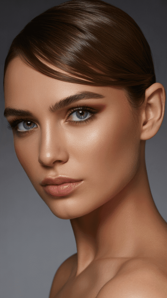 25 Stunning Hair Colors for Blue-Green Eyes That Enhance Your Look 3 Chocolate Brown