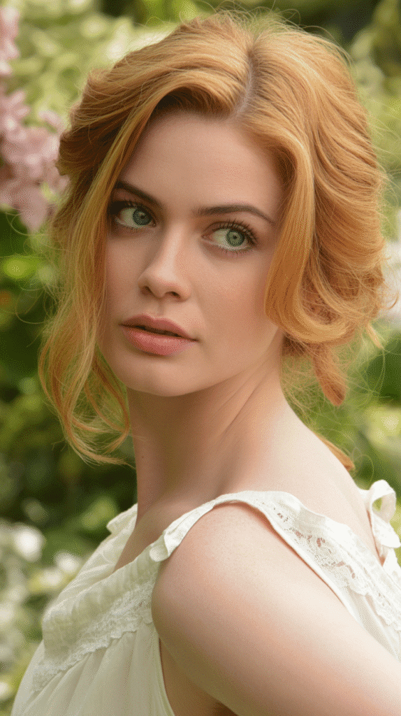 25 Stunning Hair Colors for Blue-Green Eyes That Enhance Your Look 6 Strawberry Blonde