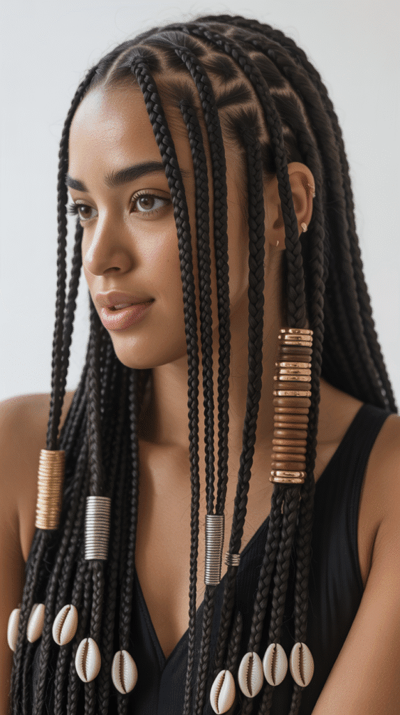 30 Trendy 2025 Braided Hairstyles for Black Women 29 Accessorized Braids for Personalized Style