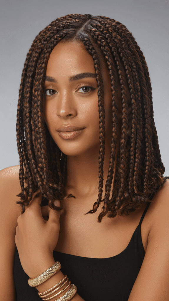 30 Trendy 2025 Braided Hairstyles for Black Women 1 Classic Box Braids with Modern Twists