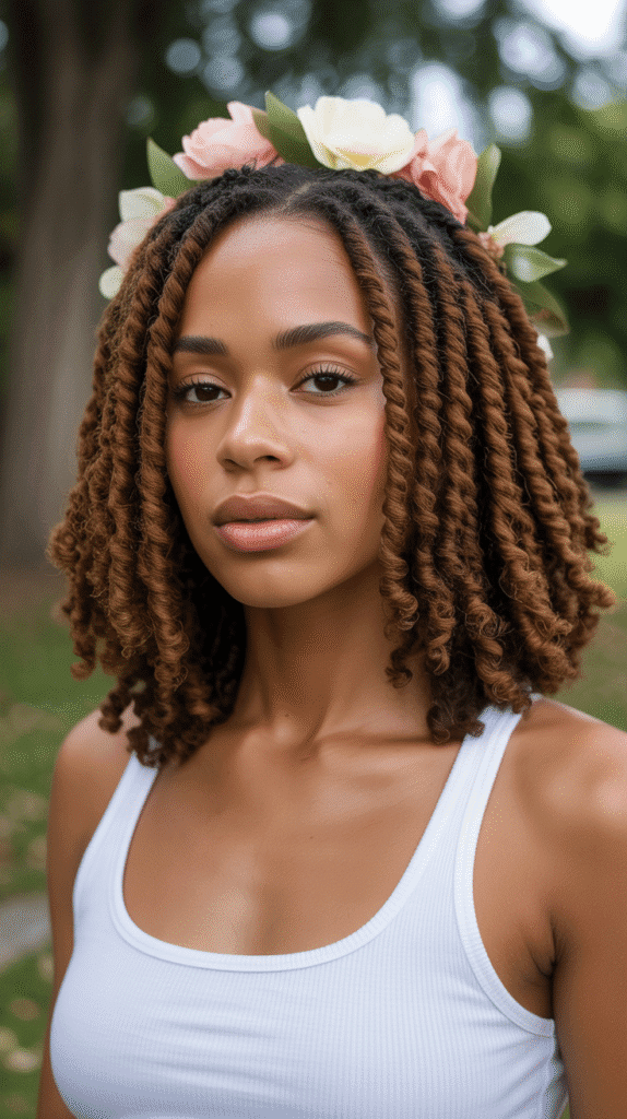 30 Trendy 2025 Braided Hairstyles for Black Women 4 Goddess Locs for Bohemian Elegance